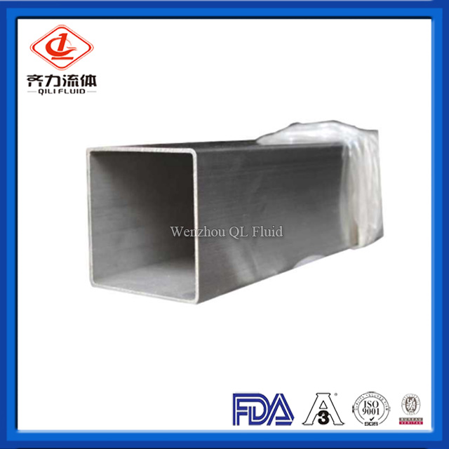 China Sanitary Stainless Steel Pipe Fitting Square Tube Food Grade